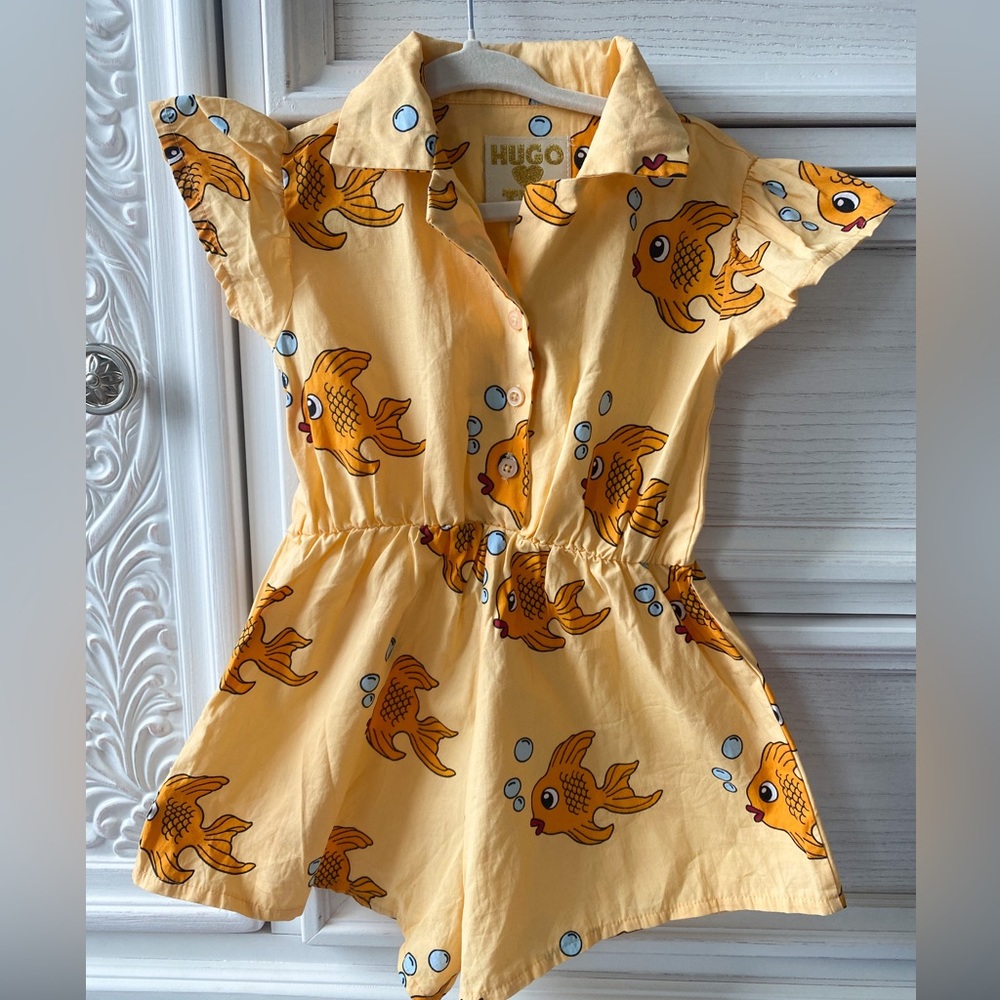 Kids Toddler Romper , Hugo loves Tiki 2T